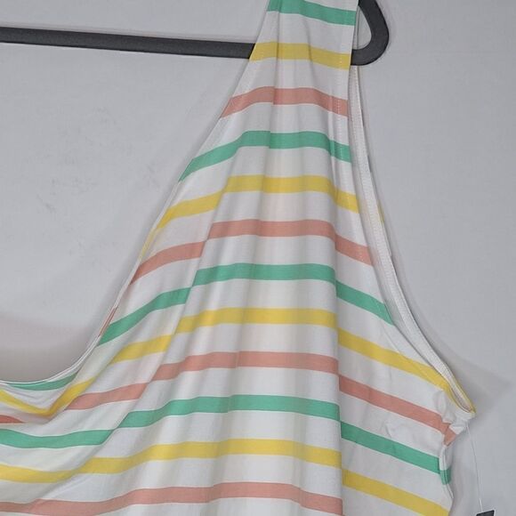 5X 28W Torrid Foxy One Shoulder Tank Pastel Stripe - Picture 3 of 7